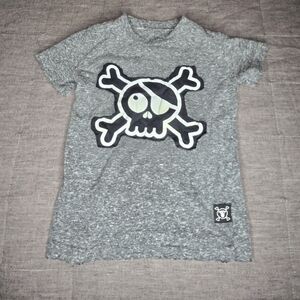 nununu Gray Pirate Skull Kids T-Shirt